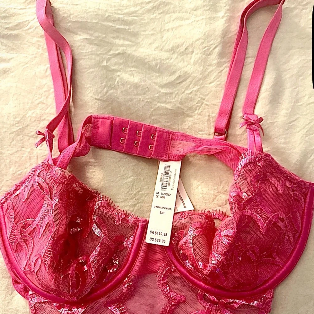 Victoria's Secret Pink Lace Lingerie Set NWT - Picture 3 of 7